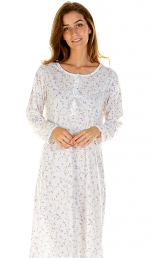 La Marquise Everyday Floral Long Sleeve Long Length Nightdress